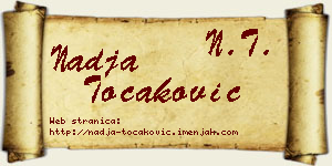 Nadja Točaković vizit kartica